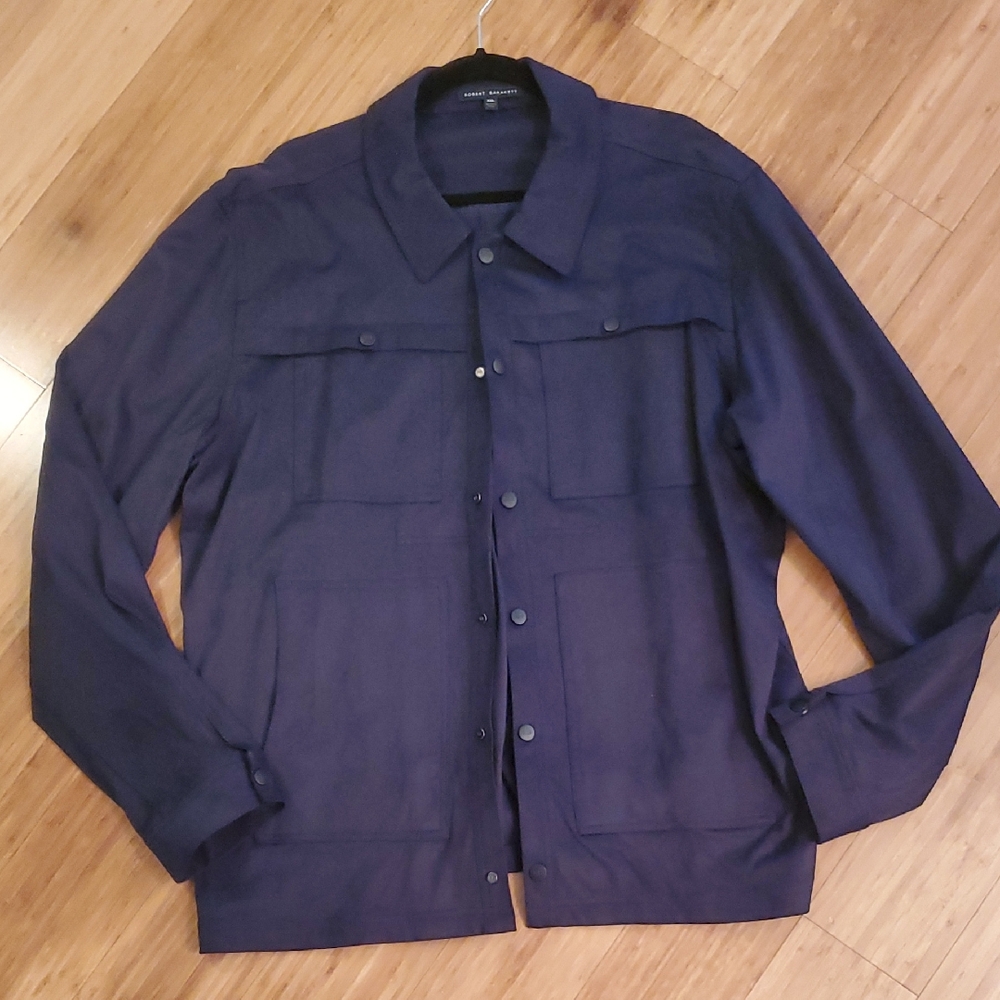 Robert Barakett Men's Black Microsuede Jacket